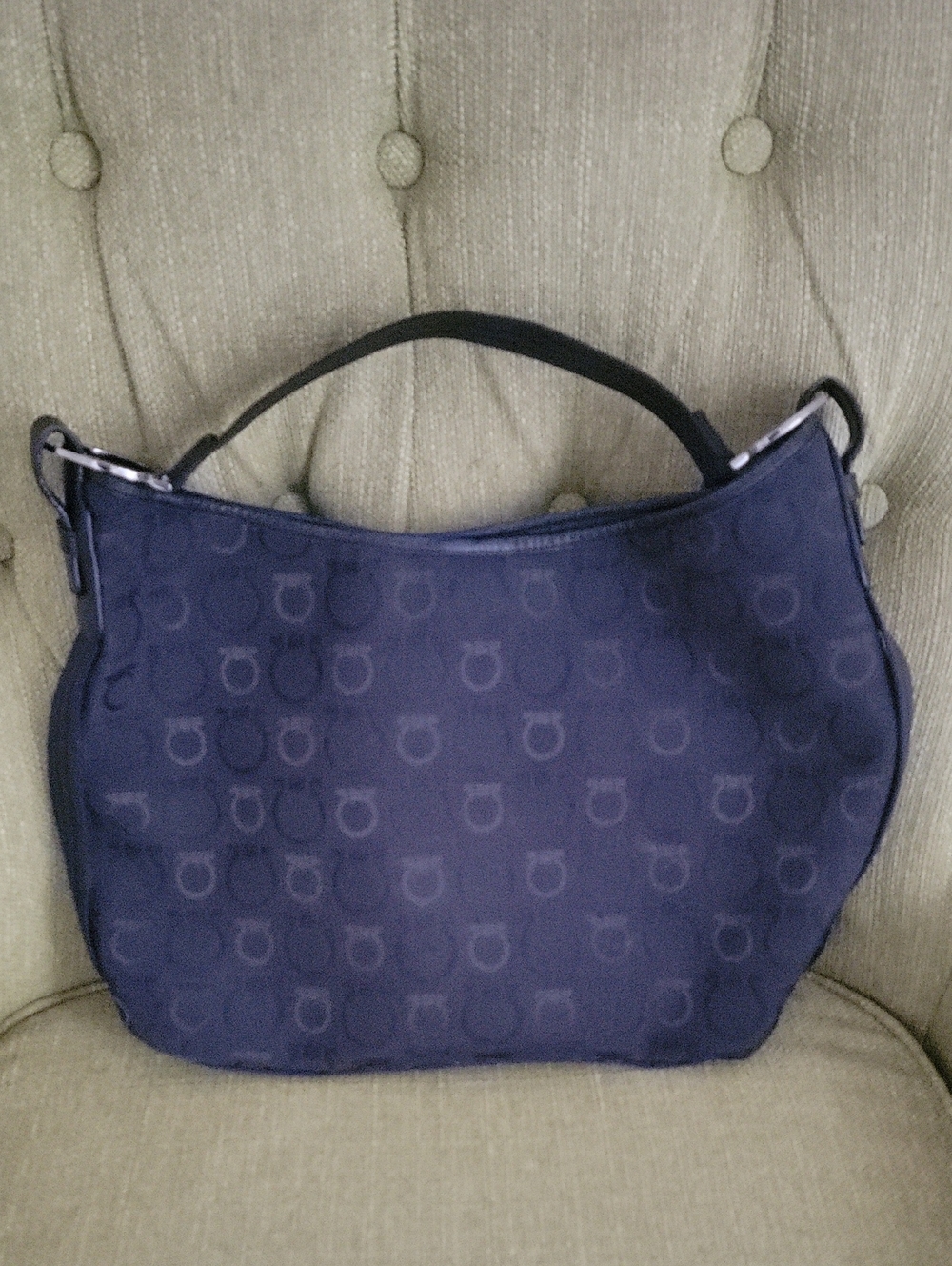 Salvatore Feragammo Canvas Shoulder Bag